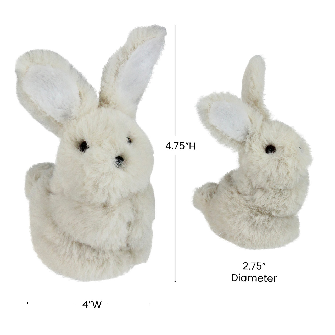 Plush Standing Easter Bunny Rabbit Spring Figurine - 4.75